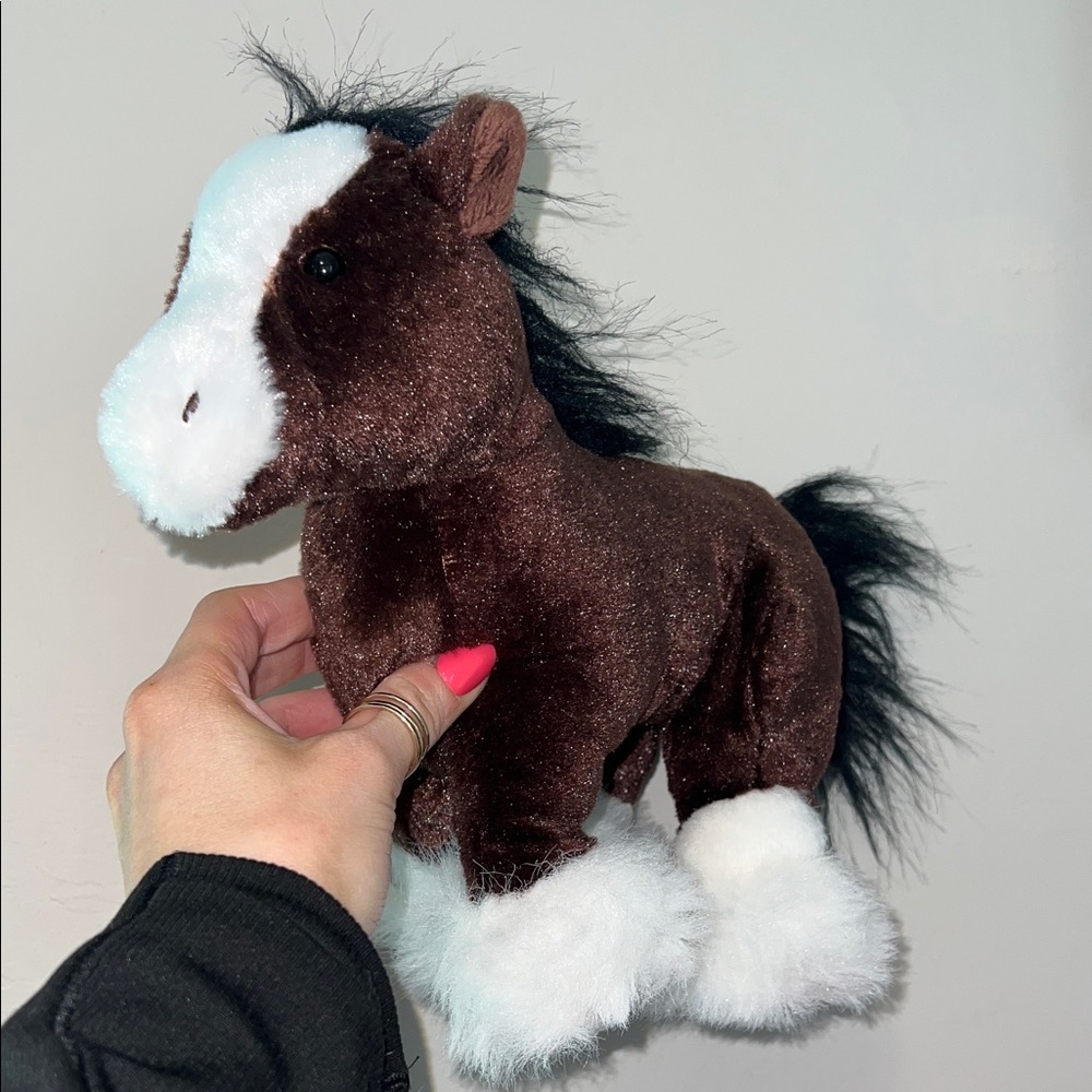 Ganz Webkinz Brown and White Plush Horse Toy